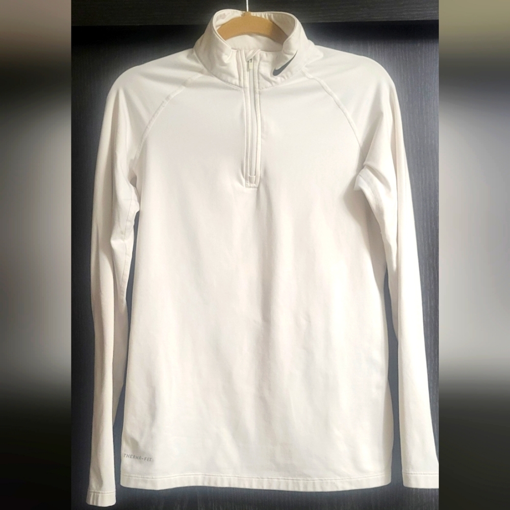 Nike Pro Combat Dry Fit White Women's Sweatshirt Size L